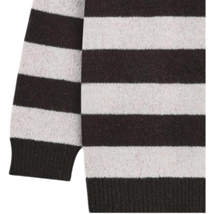 We11done FW25 Striped Casual Rock Heart Long Sleeve Pullover Sweater Unisex sweater WD-KO3-25-659-U-BR