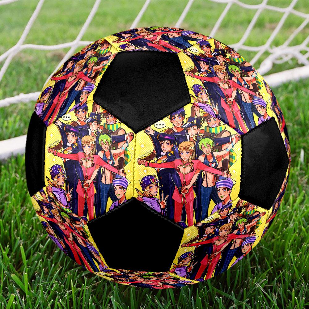 1pc JoJos Bizarre Adventure Soccer Ball Size 5 Indoor Soccer Ball Fashion Colorful Backyard Game - Great For Sports Fans Gift HE27