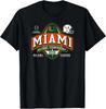 Miami Hurricanes Чемпионат CFP 2026 Герб Черная Хлопковая Футболка 100% Мужская Футболка Топ
