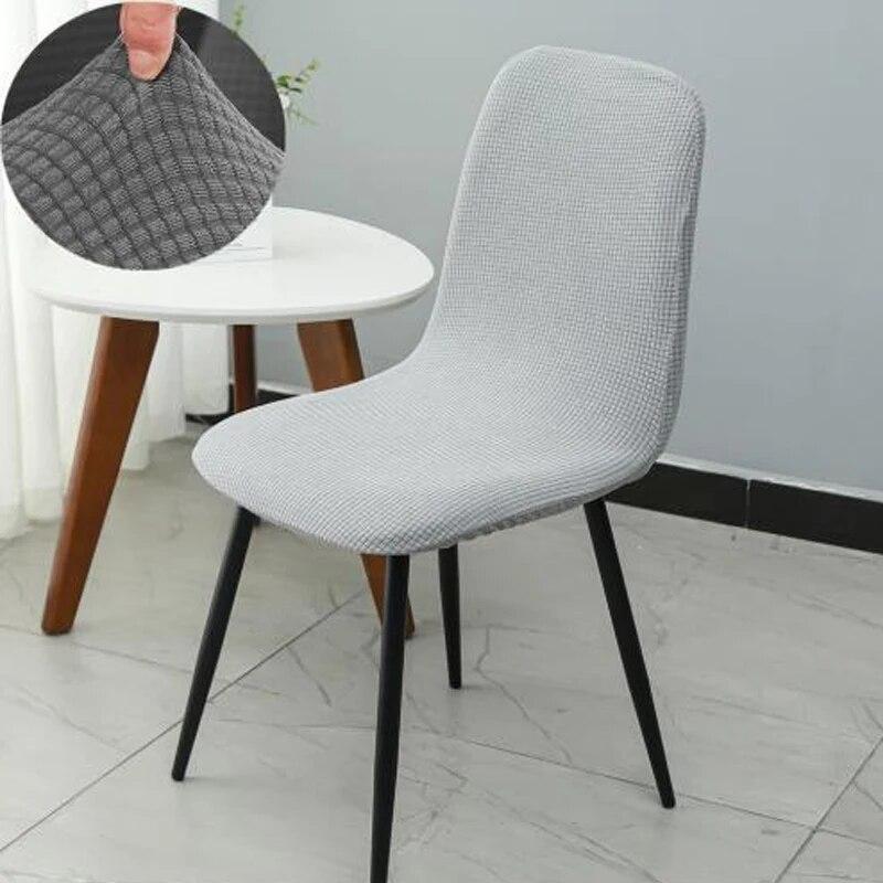 High Quality Multi-color Thickened Elastic Chair Cover Universal Curved Dining Chair Cover All Inclusive Backrest Integrated Set
