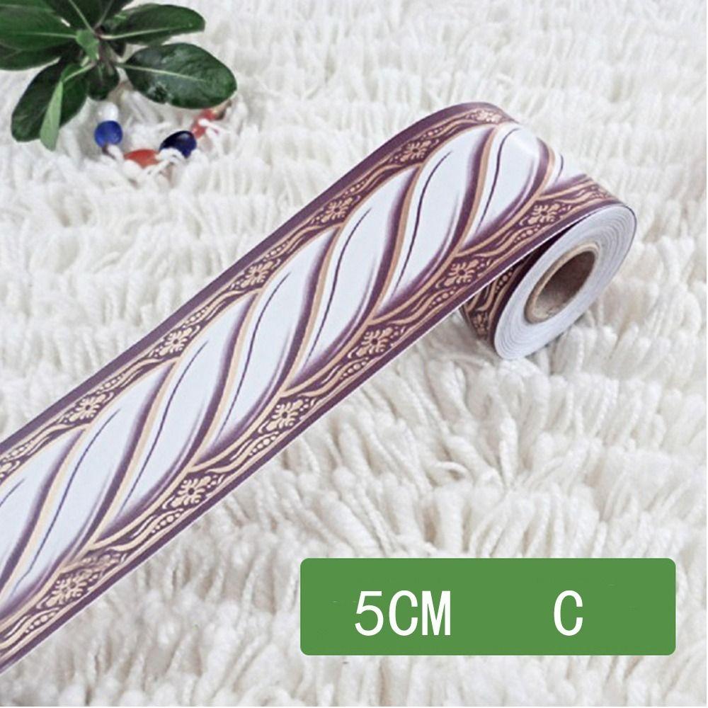 PVC Wallpaper Sticker Self Adhesive Wall Sticker Waterproof Wall Skirting Border Decals  Home Decor