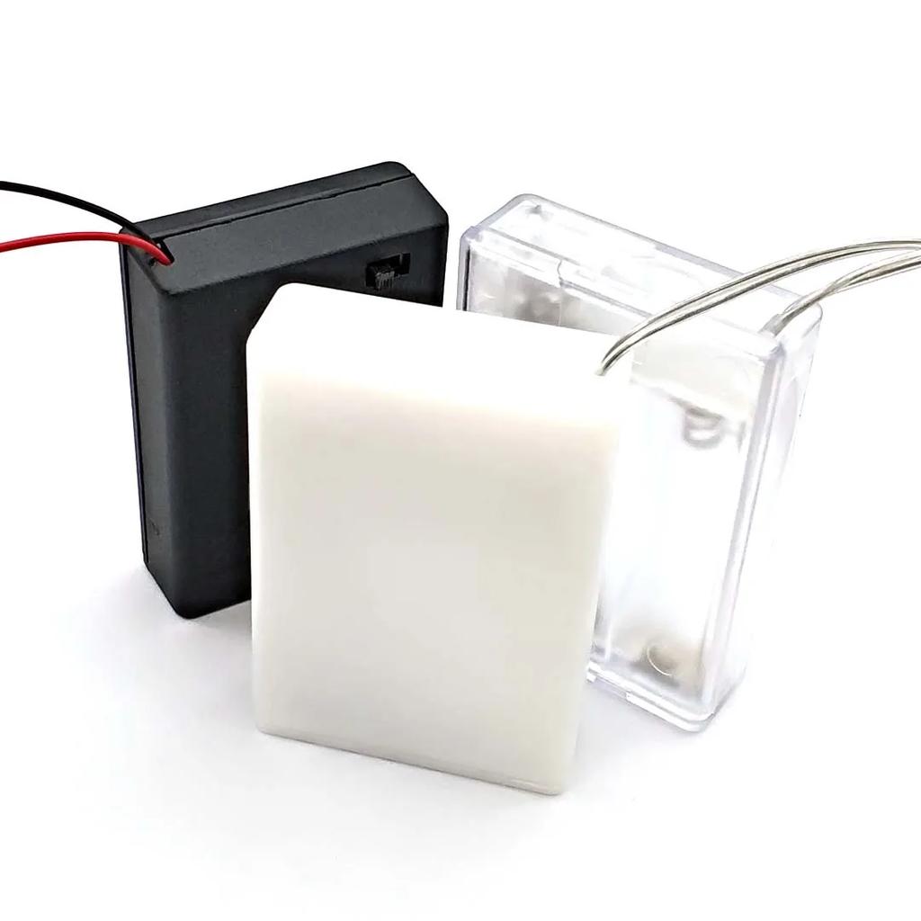 3 * Держатель для батареек AA Коробка для хранения с выключателем и крышкой для батареек AA 4,5 В Стандартный контейнер Черный Белый Прозрачный