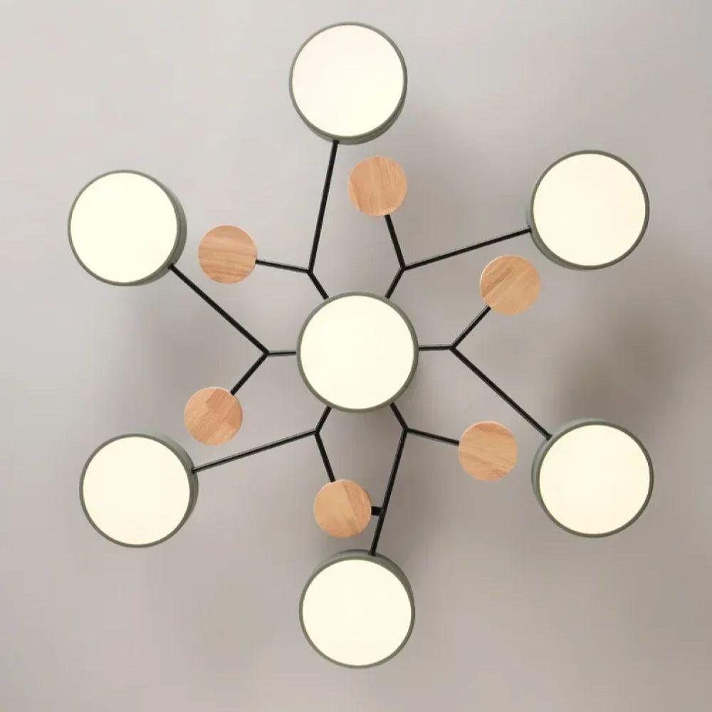 Modern Ceiling Light 3 Colors LED Chandelier Living Room Bedroom Chandelier Lustre Pendant Light Home Decoration Indoor Lighting