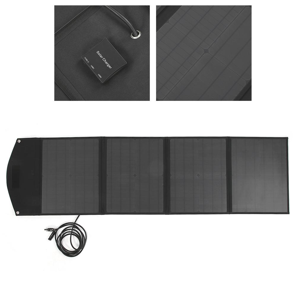 100W 18V Foldable Solar Bag USB Port Flexible Monocrystalline Charger for Mobile Phone Laptop GPS