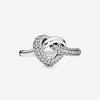 2022 New Authentic 100 %925 Sterling Silver Women Rings Knotted Heart Rings For Women Diy Anniversary Jewelry