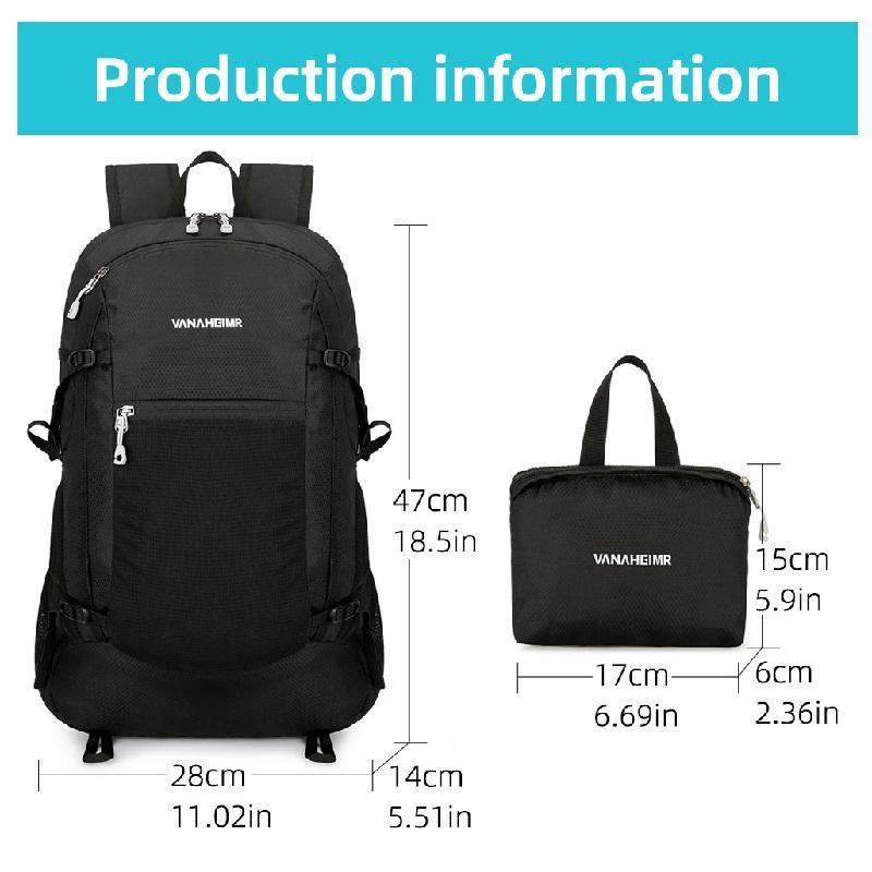 Foldable Multi-functional Outdoor Lightweight Hiking Backpack, Folding Backpack, Travel Water-resistant Daily Backpack