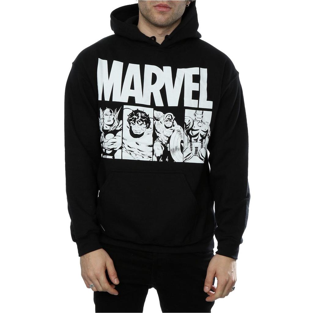 Marvel Mens Comics Action Tiles Hoodie