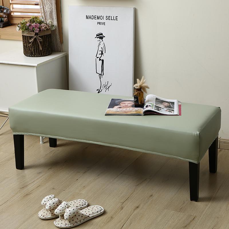 Waterproof PU Leather Long Bench Cover for Piano Chair Bedside Shoe Bench Home Decor Accessories