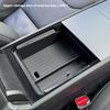 For Tesla New Model Y 2025 Launch Juniper ABS with Silicone Non-slip Mat Console & Armrest Storage Box Upper and Lower Watercup
