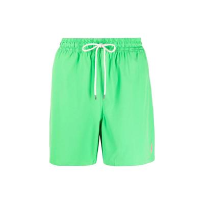 Polo Ss23 однотонные повседневные шорты с вышитым логотипом на шнурке, мужские шорты зеленые 710829851-029