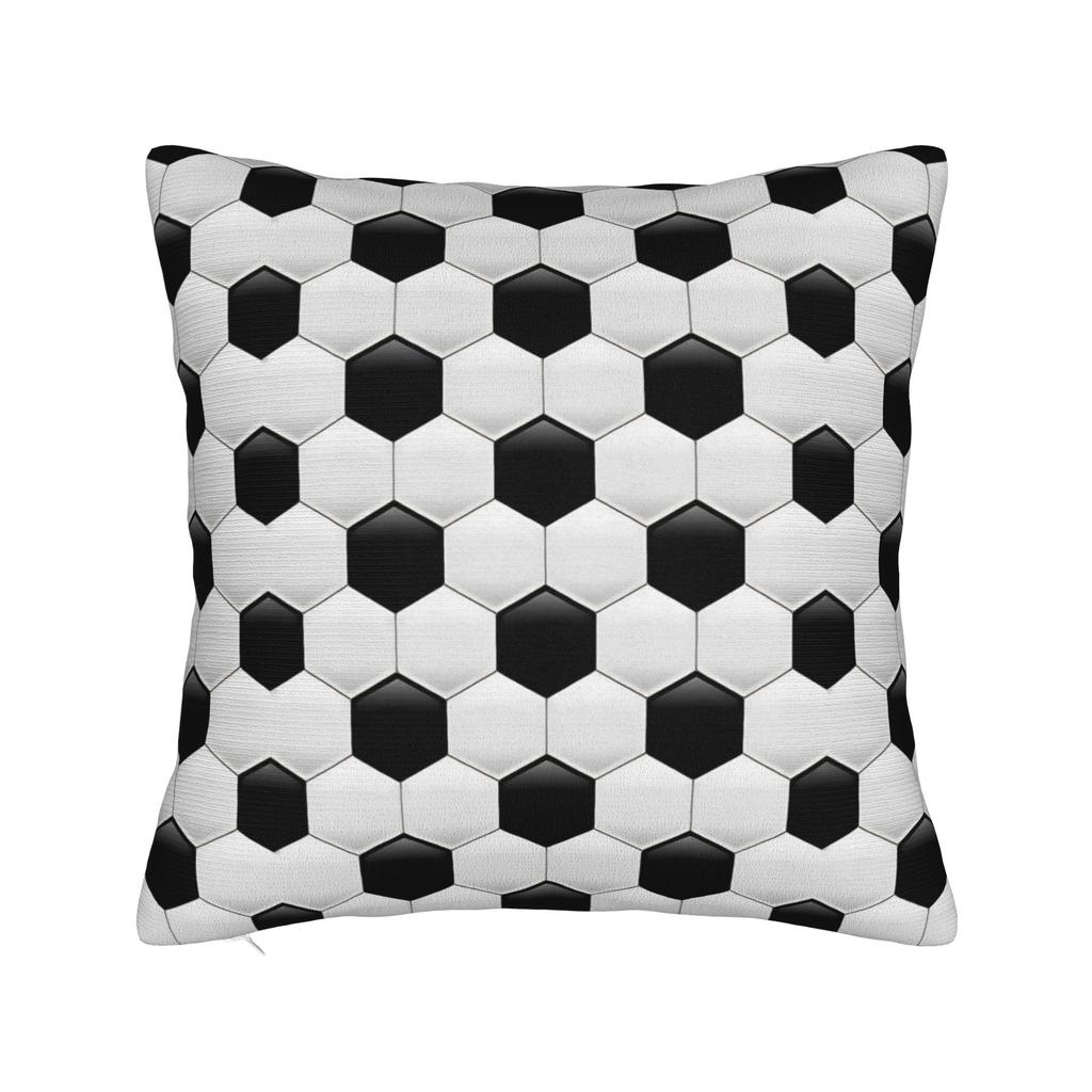 Soccer Football Print Pillow Cover Comfy Cushion Cover Funny Pillow Case For Chair Sofa Home Decor