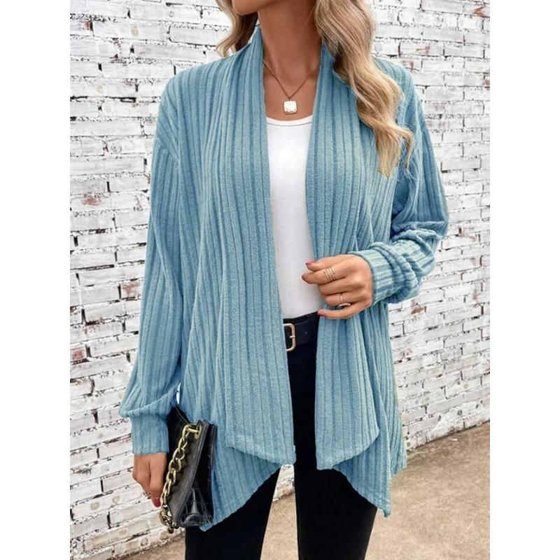 Autumn and Winter Women's Cardigan Long Sleeve Solid Colour Loose Jacket