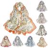 Sun-Resistant Silk Scarf Embroidered Long Wraps Portable Beach Shawl  for Women