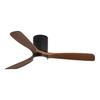 132 Cm Low-Profile Ceiling Fan with Light, 3 Solid Wood Blades, Silent Reversible Motor and Remote Control