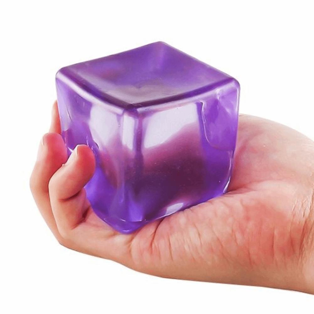 Clear Cube Squeeze Ball Soft Slow Rebound Toy Anti-Anxiety Sensory Cube Office Break