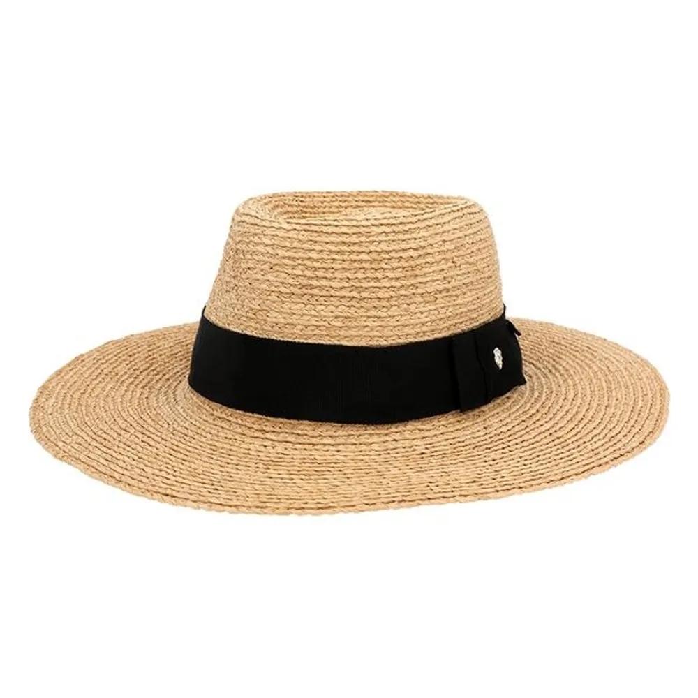 Helen Kaminski HAT51932 NTBK Jenna Natural Black Fedora Bucket Hat