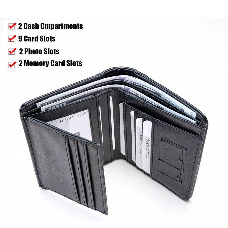 1pc Men's Leather Wallet, Minimalist Vertical Short Business 3 Fold  Credit Card Holder