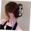 Thick Hair Music Note Claw Clip Rhinestone Shark Clip Luxury Metal Hairpins  Women