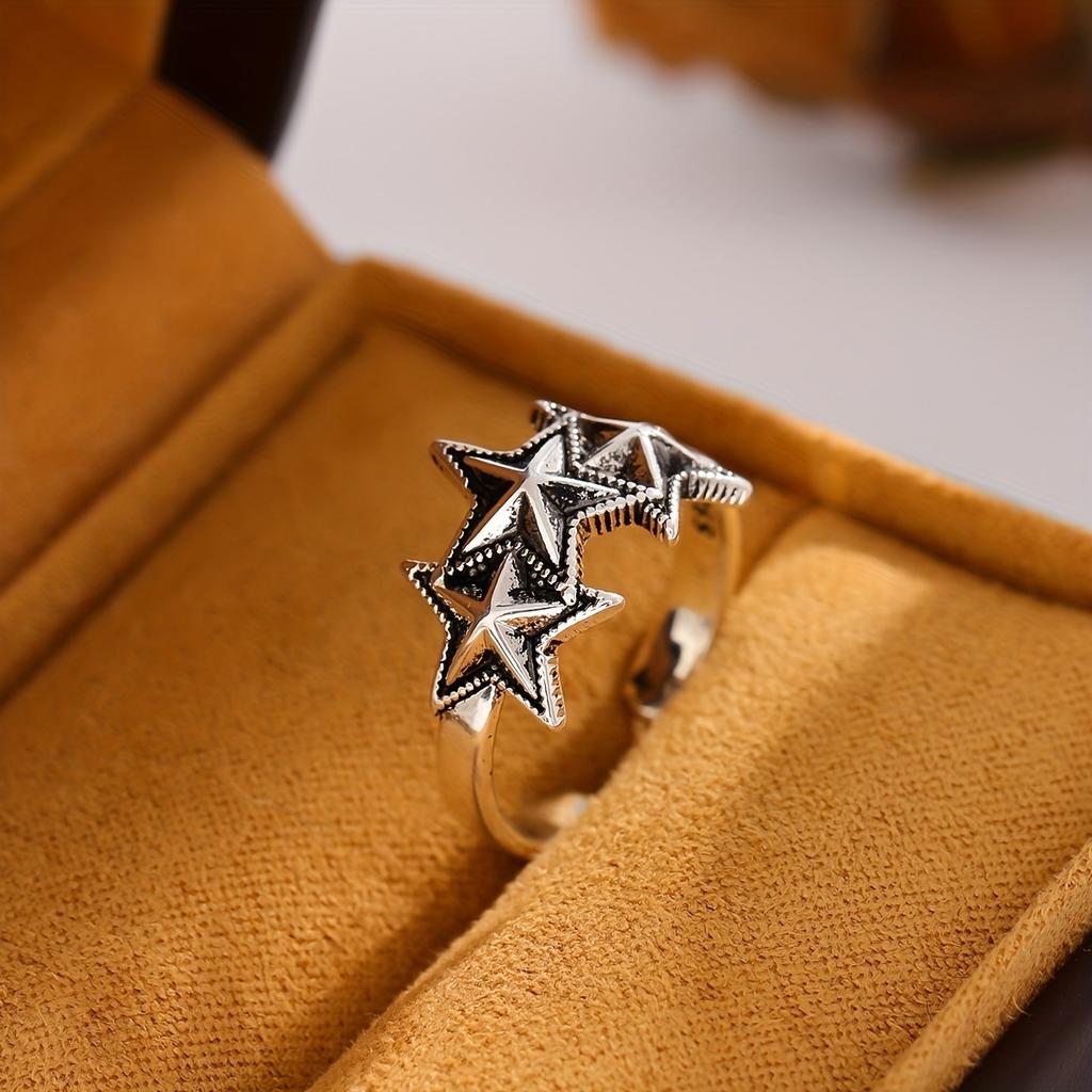 Five-pointed Star Ring Index Finger Men's Trendy Accessories Women's Open Star Ring Star