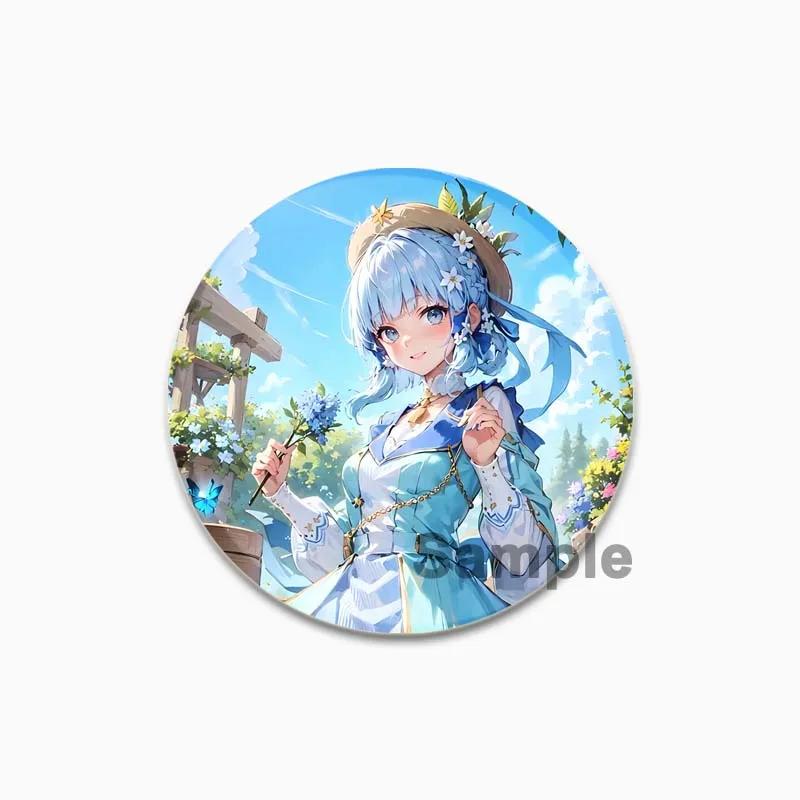 32/44/58 мм значок Камисато Аяка из мультфильма милые жестяные броши ручной работы креативные эмалевые булавки для одежды рюкзак подарочные ювелирные изделия аксессуары