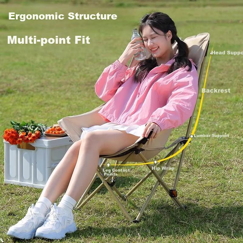CAMEL Outdoor Camping Ultra-Light Portable Folding Chair, Nap Lounge Chair, Balcony Leisure Fishing Chair, Camping Equipment, Kmitz Chair