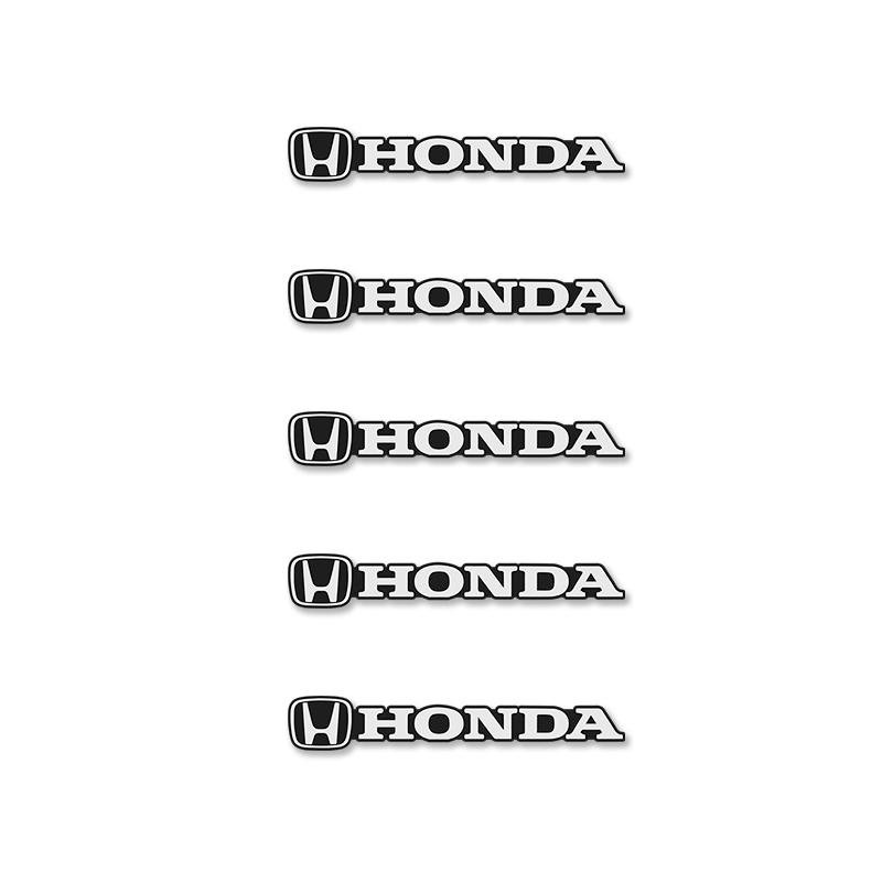 WDM2 5/10Pcs Mini Aluminum Car Decorative Stickers For Honda civic accord fit jazz pilot CRV odyssey passport city shuttle HRV vezel