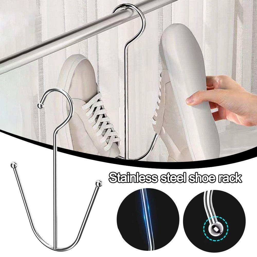 Stainless Steel Shoe Drying Rack Windproof Drying Shoe Hook New Shoe Rack