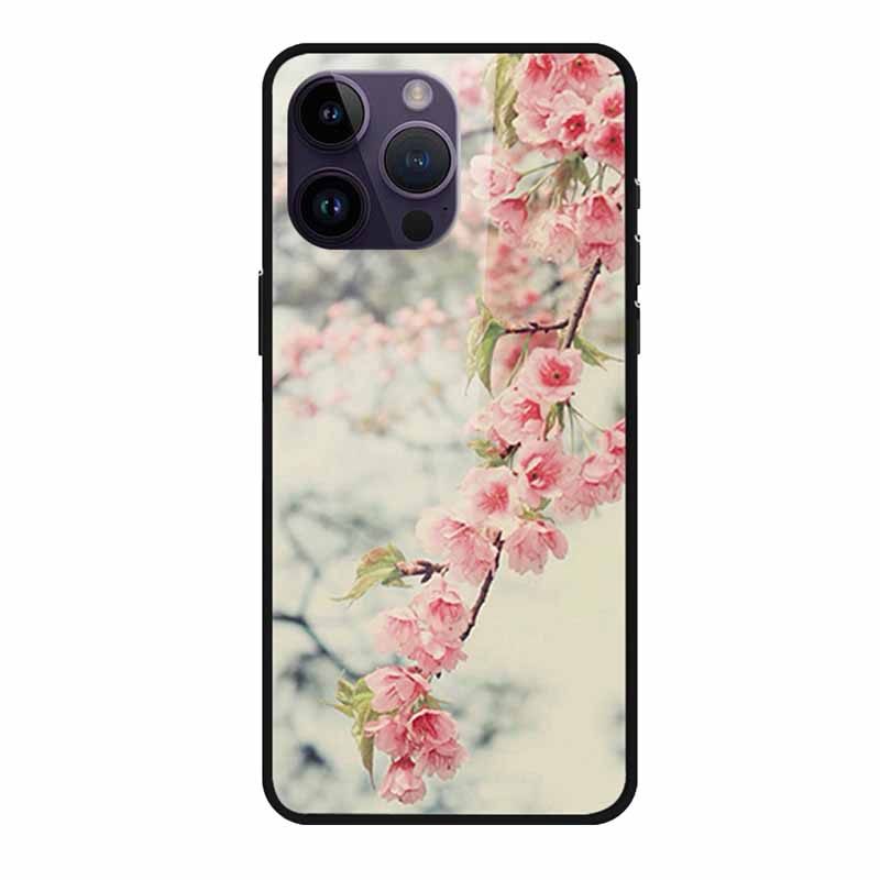 Стеклянная задняя крышка для чехла телефона iphone 16 Pro Max 16Pro Max Жесткий закаленный стеклянный чехол Для iphone 15 Pro Max Чехол Мягкий бампер из ТПУ
