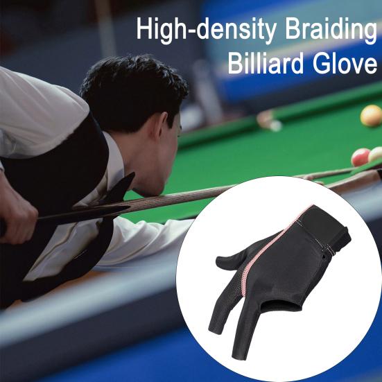 1 шт. 3-пальцевые перчатки для бильярда для левой руки, спортивная перчатка для снукера для мужчин и женщин, аксессуар для бильярдного стрелка