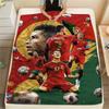 1Pc Ronaldo Print Flannel Blanket High Quality Warm Comfortable Cover for All Seasons Perfect for Gifts Home Decor
