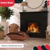 Wicker Fireplace Basket for Firewood with Handle