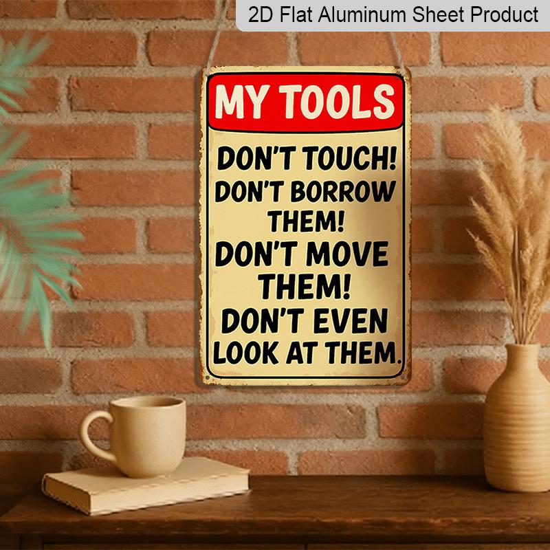 2D Flat, One Piece, My Tools, Aluminum Art Card, Suitable As A Fun Wall Decoration for Outdoor, Living Room, Bedroom, Bathroom, Home, Bar, Cafe