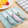 Cute Cartoon Ceramic Cutter Plastic Handle Folding Fruit Knife Kitchen Kids Auxiliary Knives Mini Portable Sharp Knife Peeler