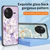 Для Xiaomi Poco F7 Pro 5G/Redmi K80 5G Чехол с цветочным узором TPU+Закаленное стекло Защитный чехол для телефона
