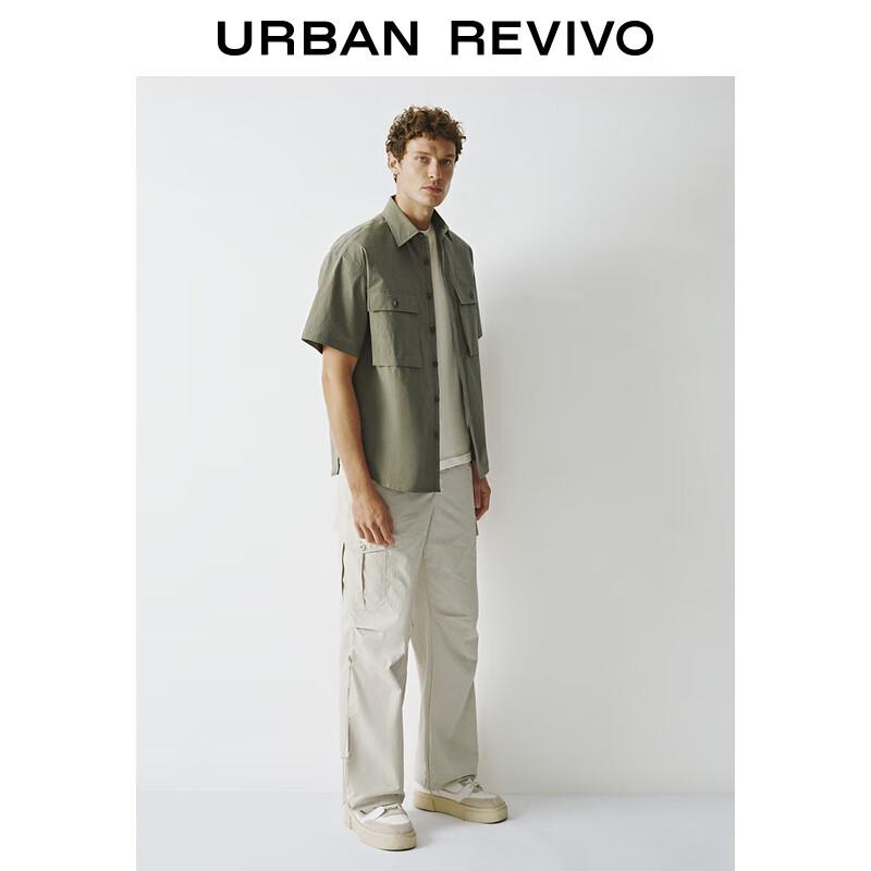 Мужская повседневная рабочая рубашка с карманом, с коротким рукавом