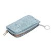 Card Holder Multiple Card Slots Zipper Card Bag Embossed Design Large Capacity Coin Purse Card Bag Wrist Strap Hand-Held Bag With Key Ring