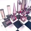 Transparent Acrylic Chess Set: Wear-Resistant Pieces & Plexiglass Board for a Luxurious Desktop Game Experience