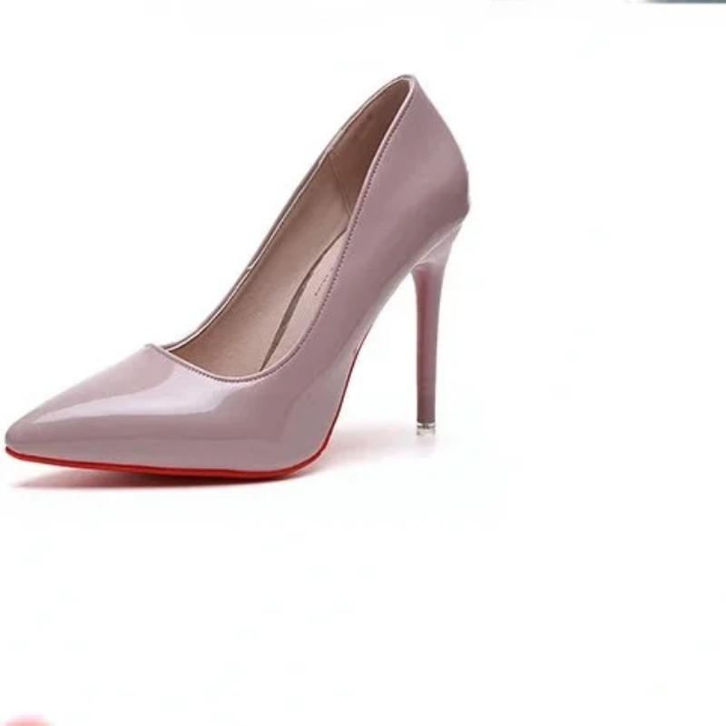 Shoes Female Slip On Women's High Heels Concise Party Pumps Women Pointed Toe Shallow High Thin Heel Plus Size Ladies Shoes