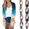 Women's Fashion Casual Retro Floral Printed Long Sleeve Mid-Length Cardigan Jacket