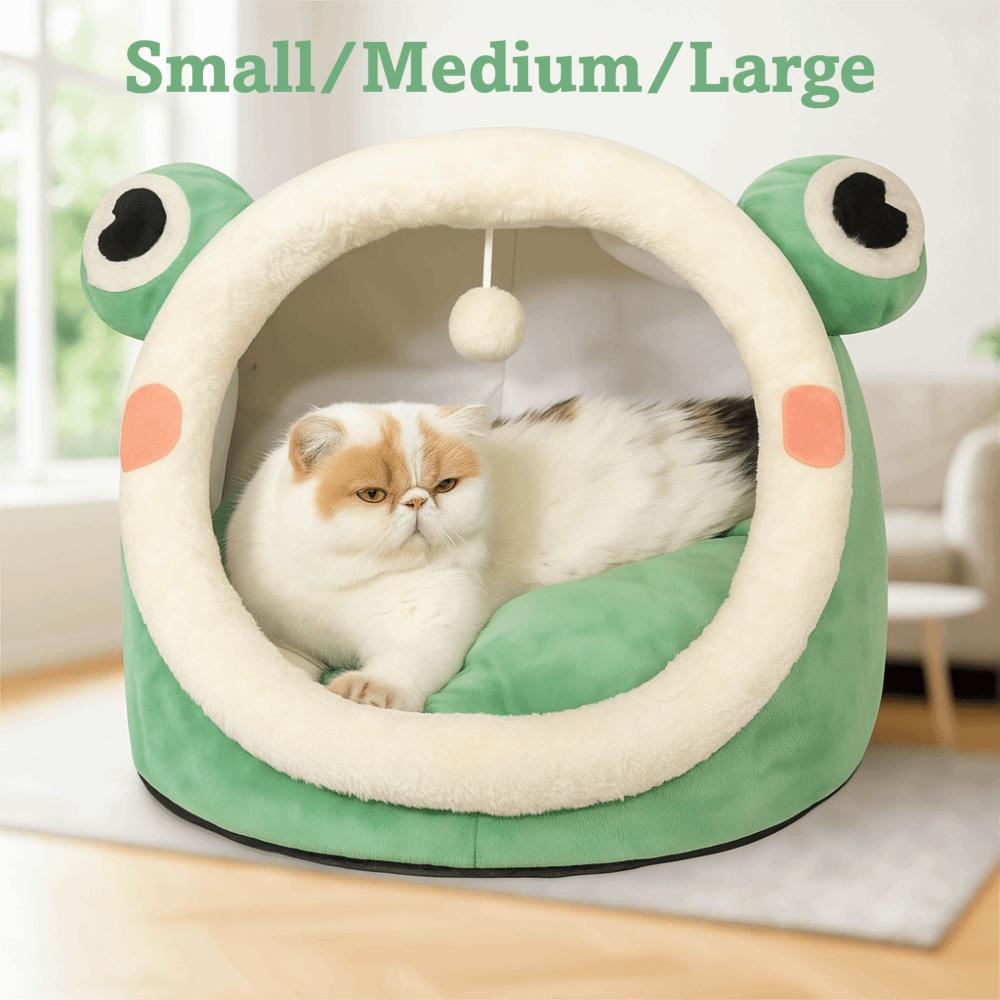 Comfort Pet House Green Frog Sleeping Nest Bed Cute Cat Dog Bed For Puppy Kitten