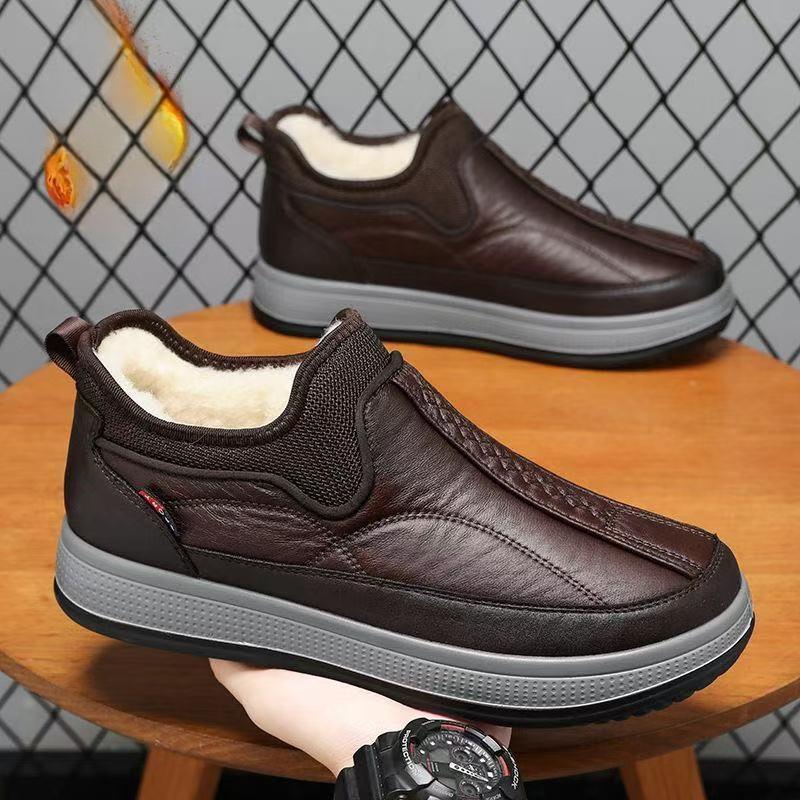 Зимняя повседневная хлопковая обувь с бархатом и овечьей шерстью Зимняя обувь Нескользящая