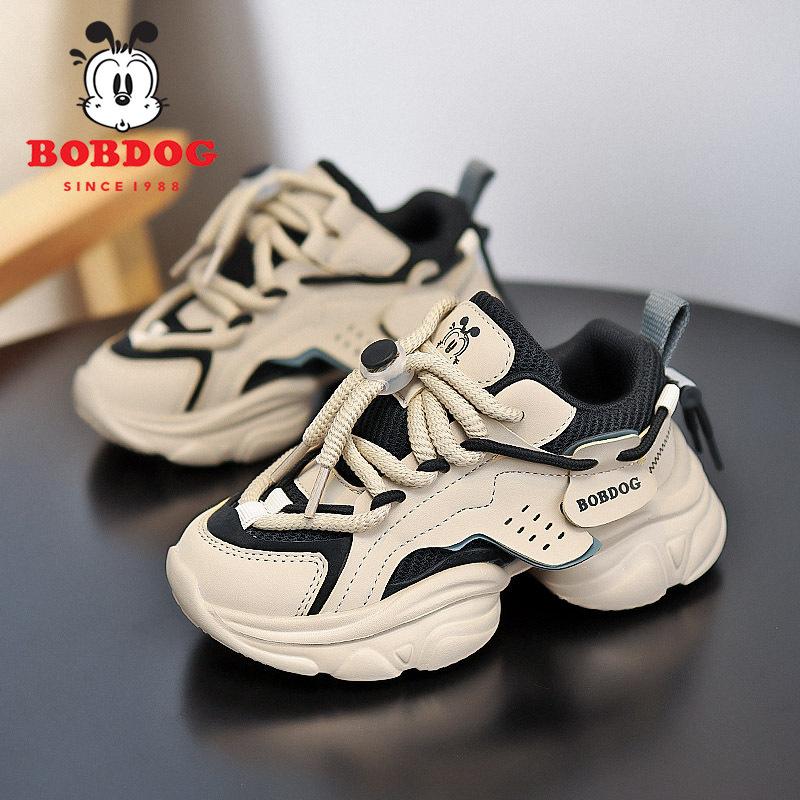 Babudou boys' shoes, new autumn collection, breathable double-mesh design, suitable for older children, chunky sneakers, and girls' athletic shoes