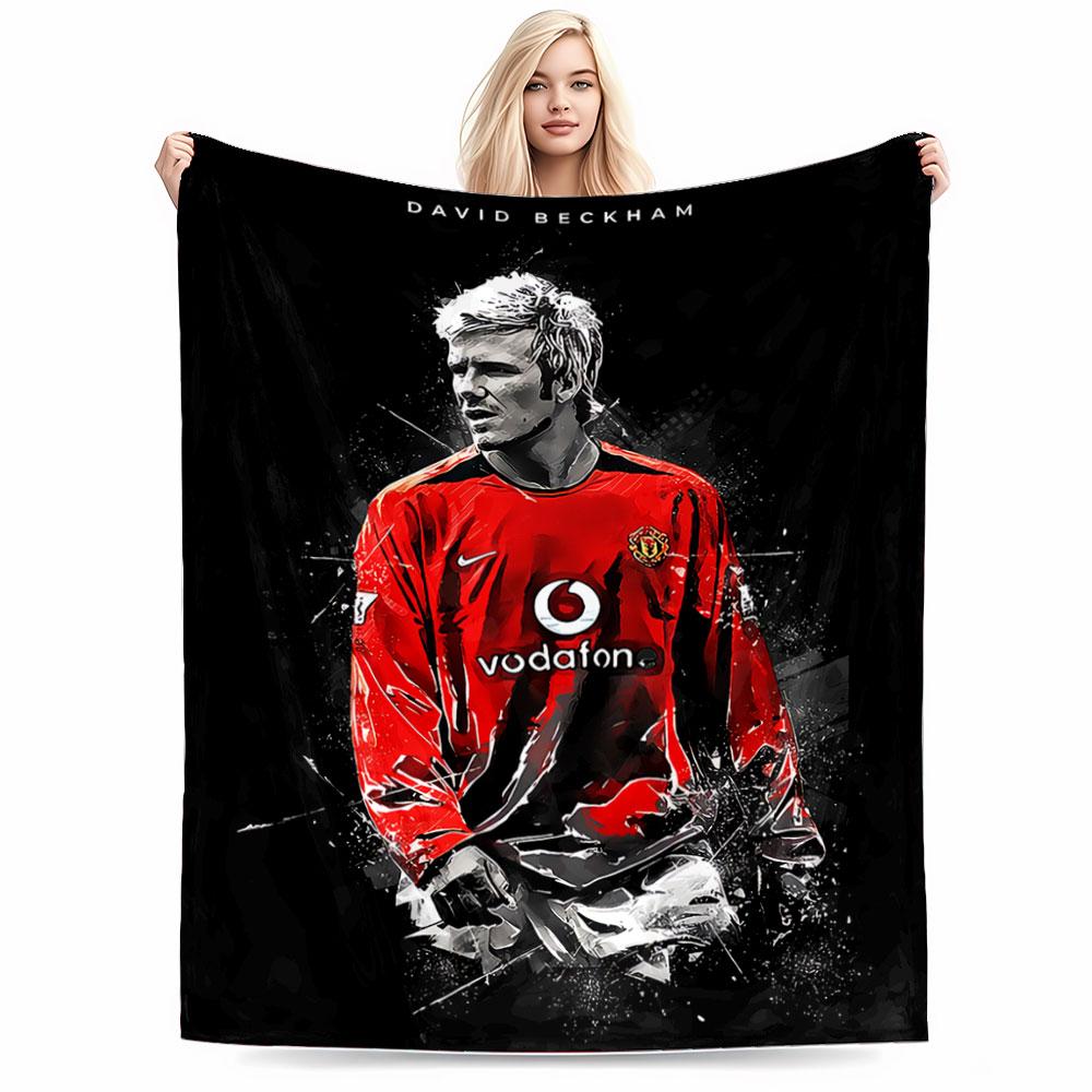 Red Soccer Jersey Art Blanket for all seasons blanket lunch break throw gift