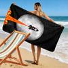 Rocket blazing cosmic trail Print beach towel, quick drying, suitable for travel, outdoor sports, jogging, the beach and swimming, gift