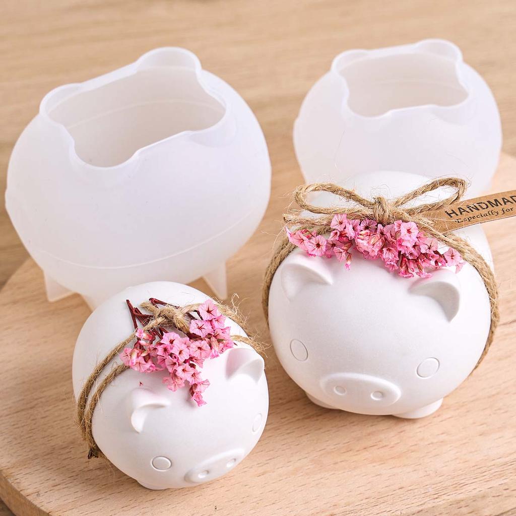 3D Мультяшная Свинка Силиконовая Форма для Свечей DIY Милое Животное Копилка Поделки Подарки Изготовление Мыла Смола Гипс Формы для Заливки Домашний Декор Принадлежности
