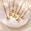 Hot-selling New English Letter Necklace Bubble Font Pendant Gold Pendant Glossy Collarbone Chain