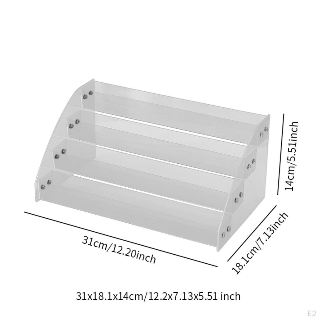 Acrylic Cosmetic Storage Box Lips Gloss Stand, Nail Polish Organizer Makeup Holder for Brushes