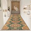 Persian Style Carpet Black Long Hallway Rug Non-slip Stairway Corridor Aisle Runner Rug Washable Living Room Decoration Mat