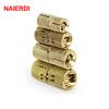 NAIERDI 4PCS 8mm Copper Barrel Hinges Cylindrical Hidden Cabinet Concealed Invisible Brass Hinges