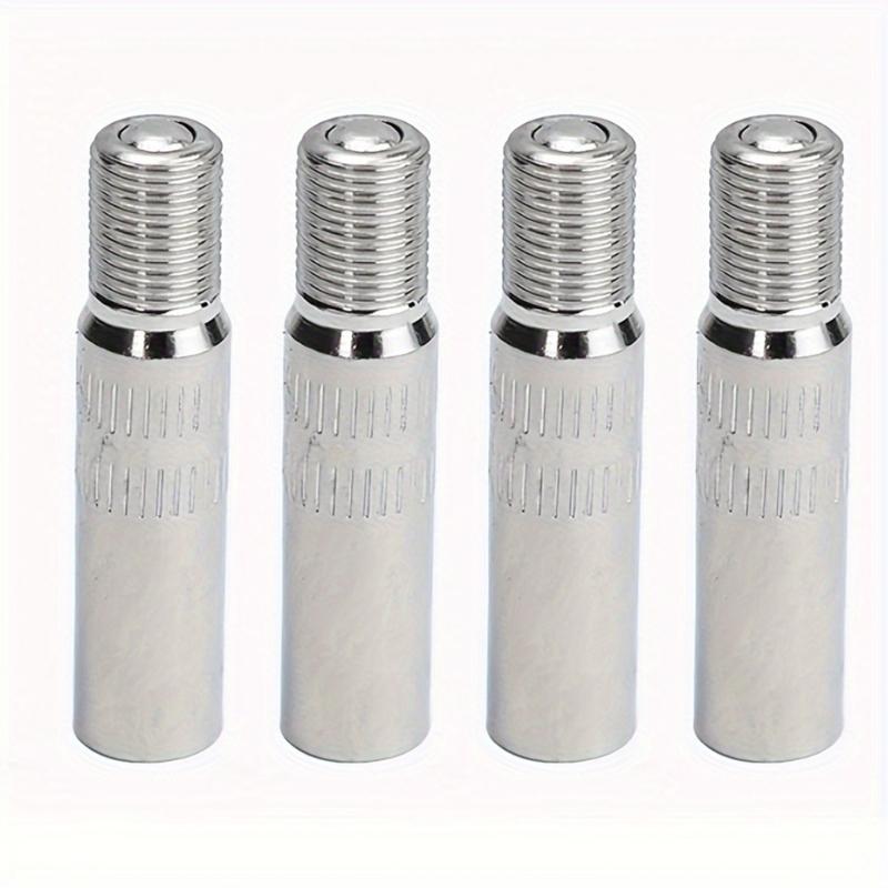 Three Size Tire Stem Extensions with Covers, Screw-On Metal Stem Adapter Set for Direct Stem Access in Tire Inflation and Pressure Checks